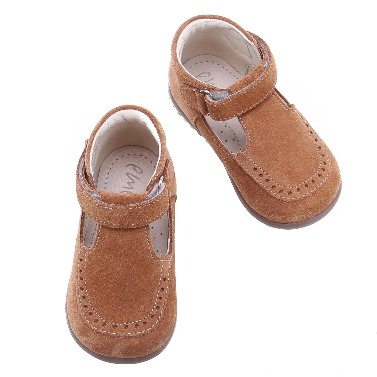 (1490B-5) Brown Velour Half-Open Shoes