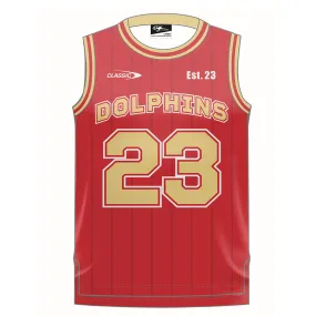 2024 DOLPHINS MENS BASKETBALL SINGLET RED