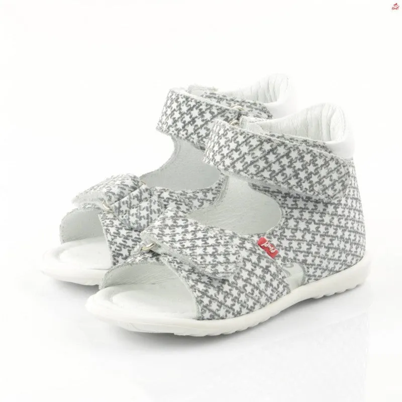 (2431-1) Emel Stars Grey White Sandals