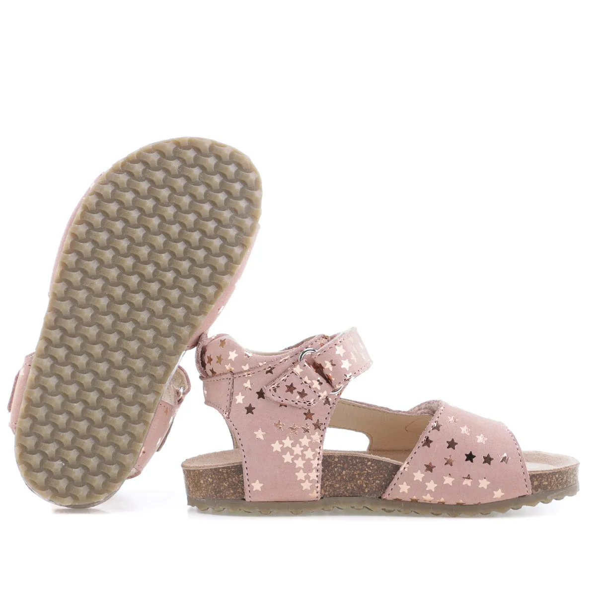 (2508-24/2509-24) Emel pink stars velcro sandals