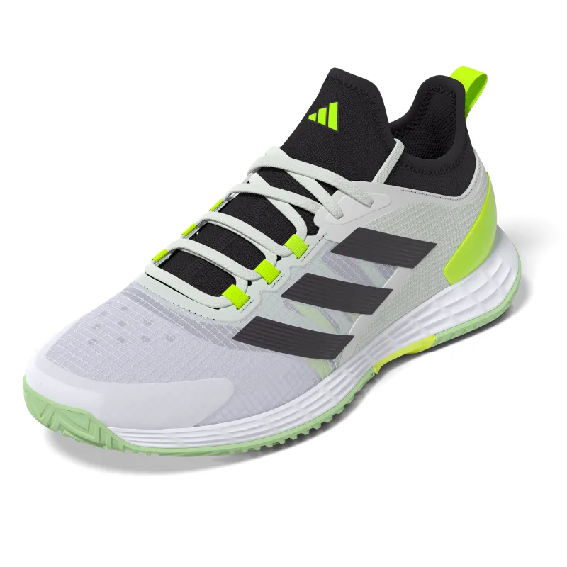 Adidas Adizero Ubersonic 4.1 Tennis Shoes - White/Black/Lucid Lemon