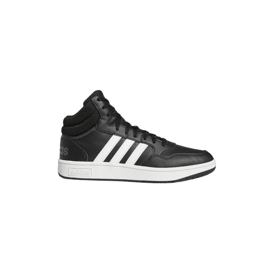 Adidas Hoops 3.0 Mid GW3020 black-white adult high-top sneakers shoe