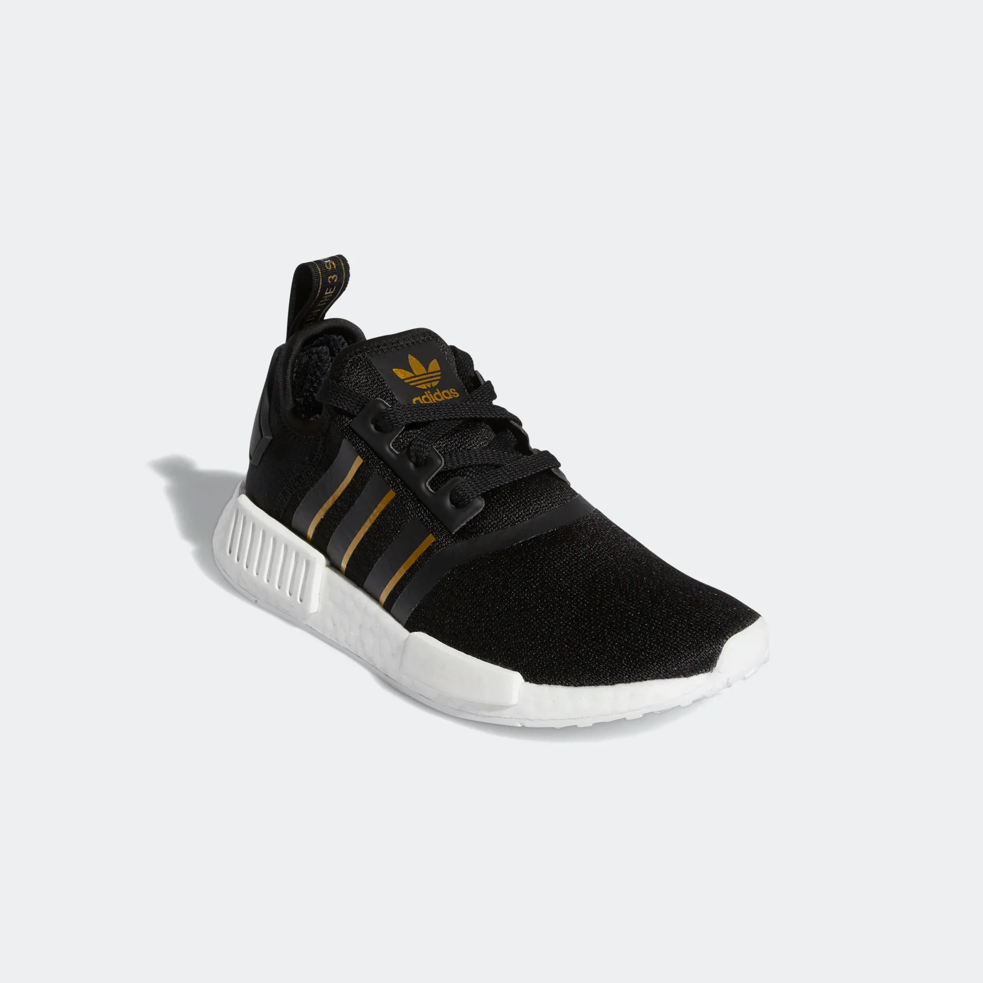 Adidas Women's NMD R1 Shoes - Core Back / Gold Metallic / Crystal White