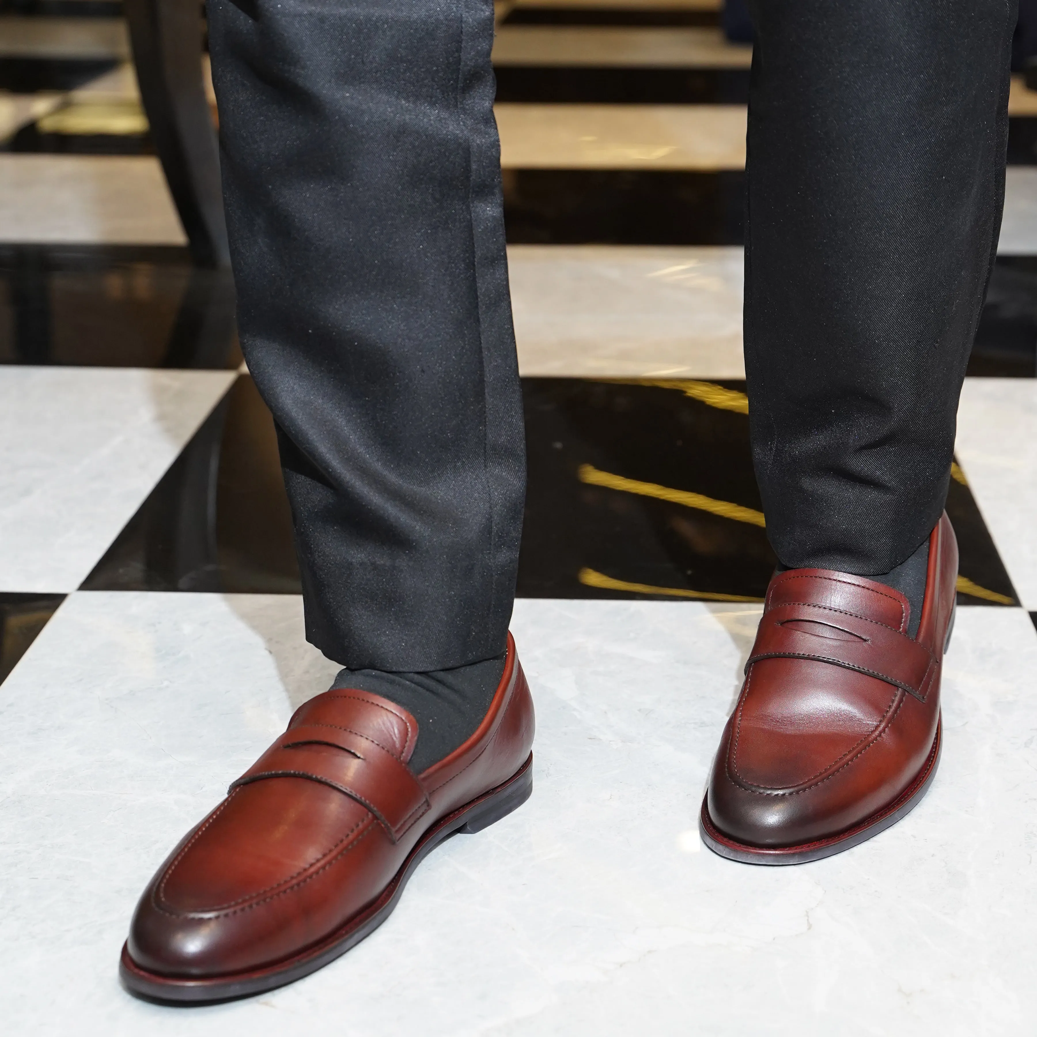 Alton - Men's Oxblood Calf Leather Loafer