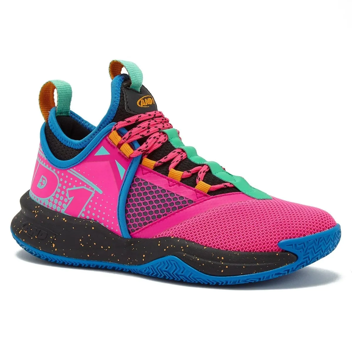 AND-1 JUNIOR CHARGE PINK BASKETBALL SHOES