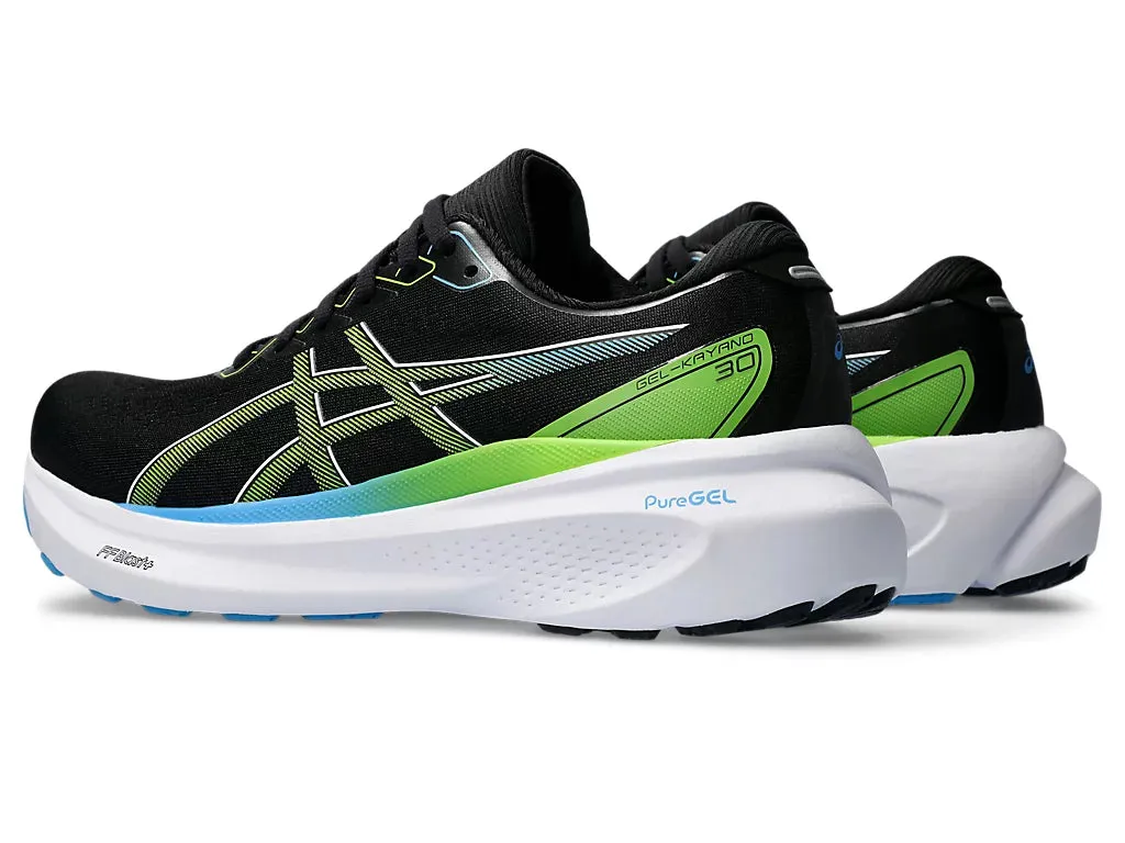 Asics Gel Kayano 30 Men's Running Shoes | Black/Electric Lime