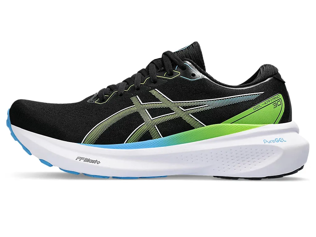 Asics Gel Kayano 30 Men's Running Shoes | Black/Electric Lime