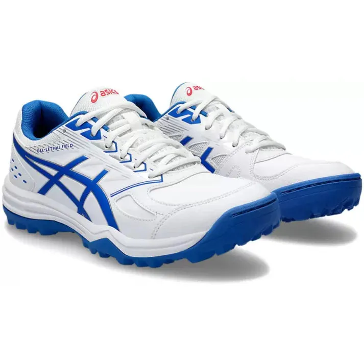 Asics Gel Lethal Field Men's Cricket Shoes - White/Tuna Blue