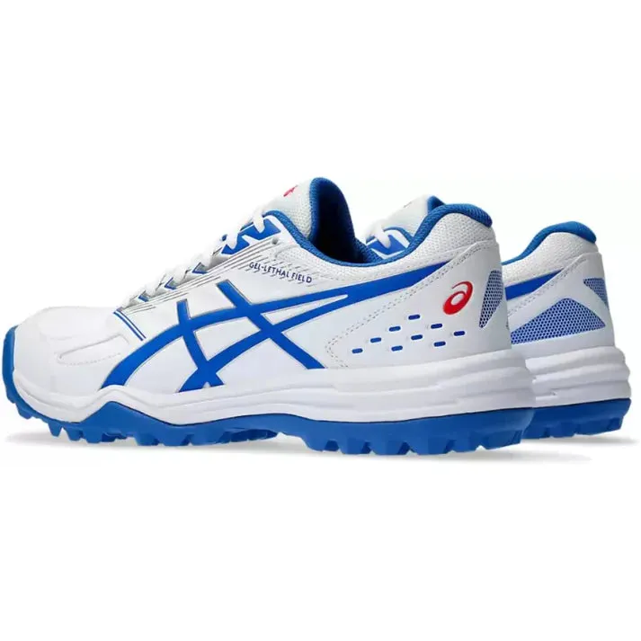 Asics Gel Lethal Field Men's Cricket Shoes - White/Tuna Blue