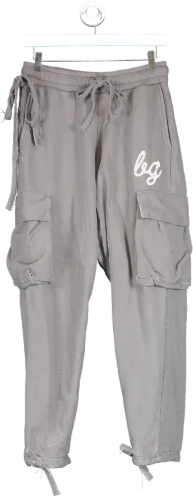 Bearded Genius Grey Casual Fit Joggers UK L