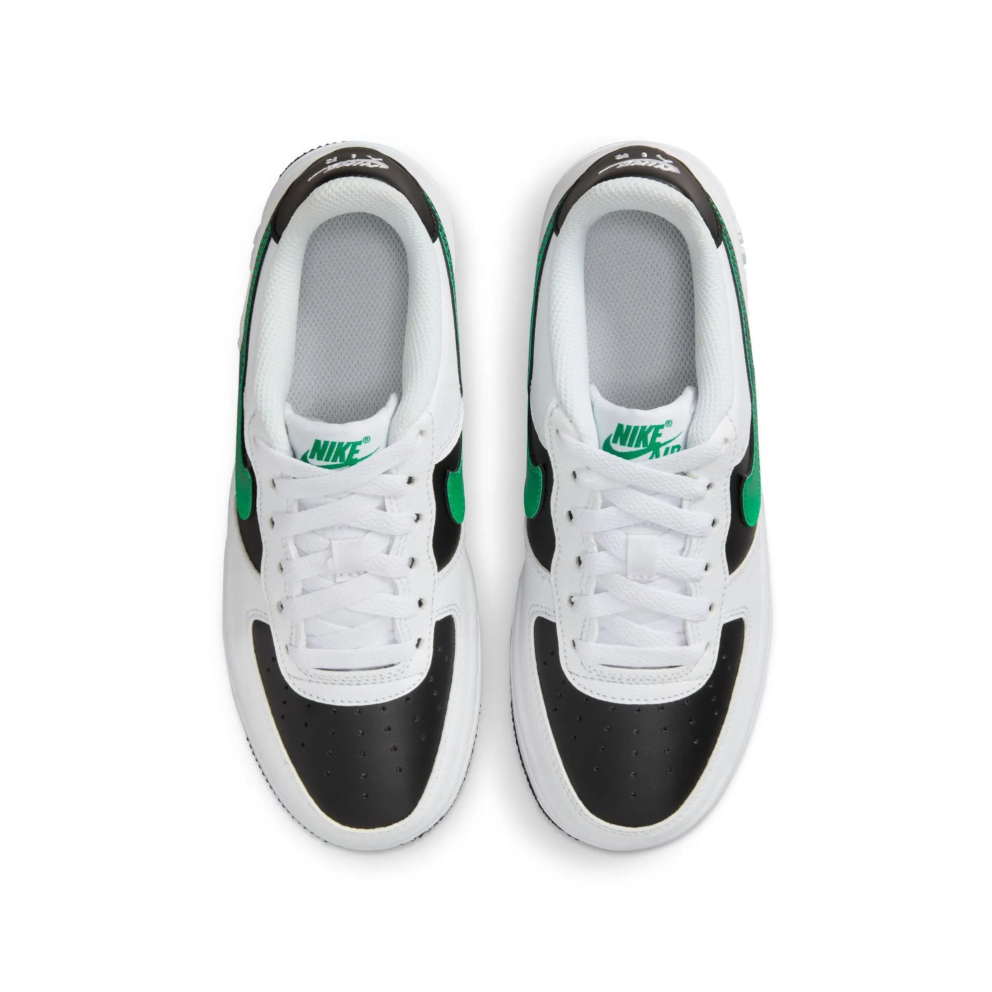 Boys Grade School Air Force 1 LV8 2 WHITE/STADIUM GREEN-BLACK-MALACHITE fz4353-100