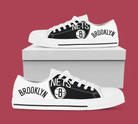 Brooklyn Nets Custom Lowtop, Basketball Custom Shoes, Sport Lowtop, Canvas Shoes, Canvas Lowtop, Unisex Shoes, Gift Birthday