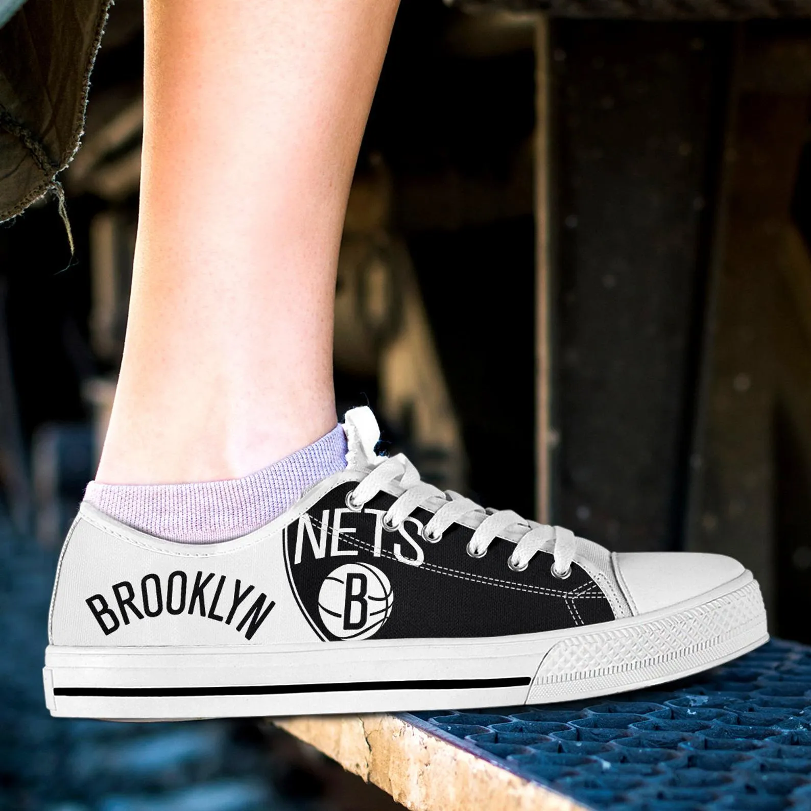 Brooklyn Nets Custom Lowtop, Basketball Custom Shoes, Sport Lowtop, Canvas Shoes, Canvas Lowtop, Unisex Shoes, Gift Birthday