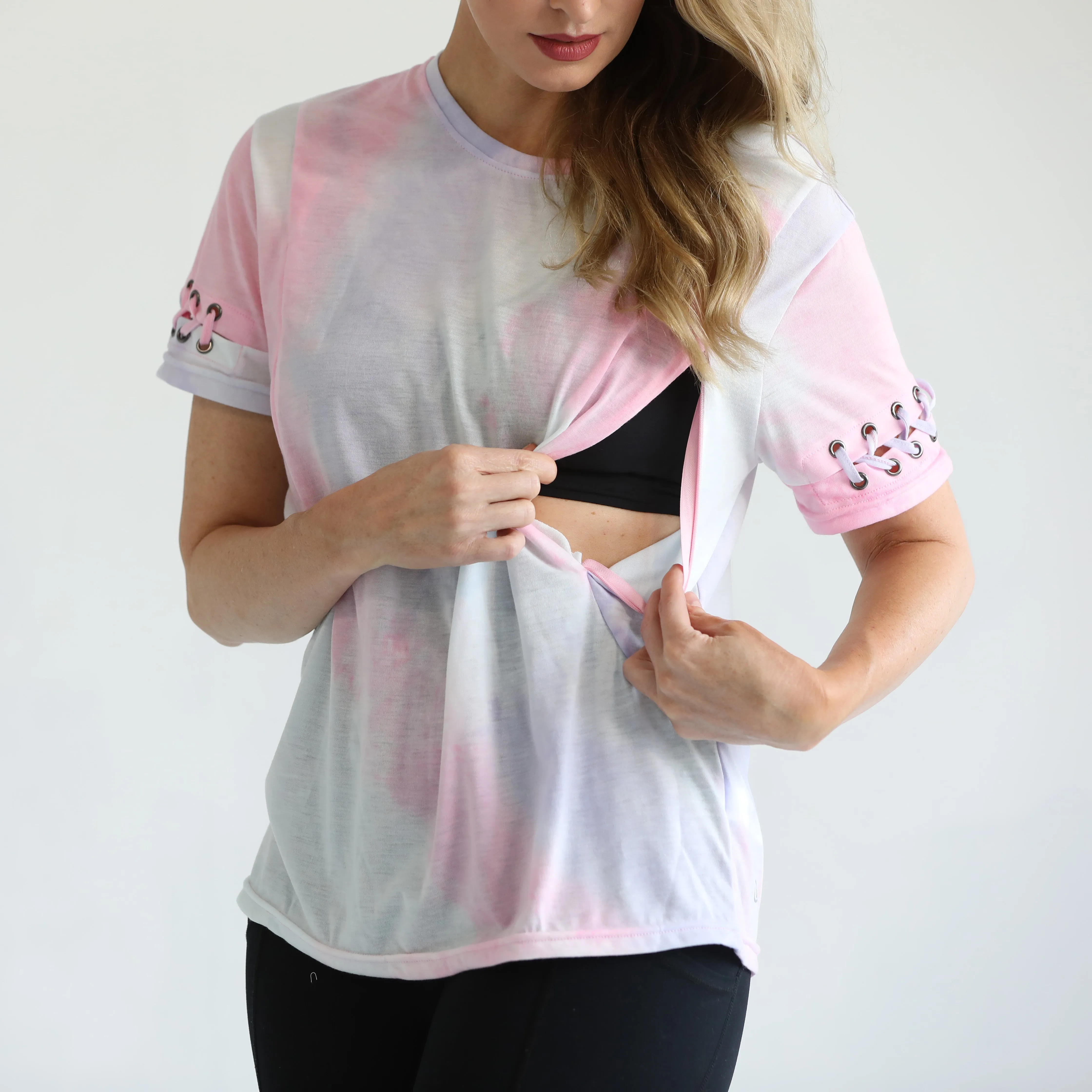 Casual Nursing T-Shirt (Pink Sand)