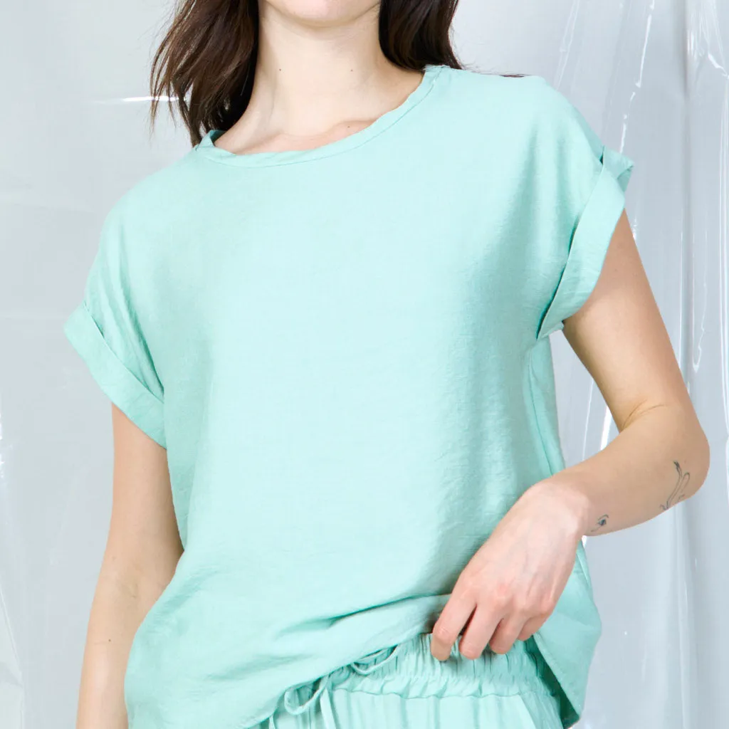 Casual scoop neck blouse wholesale