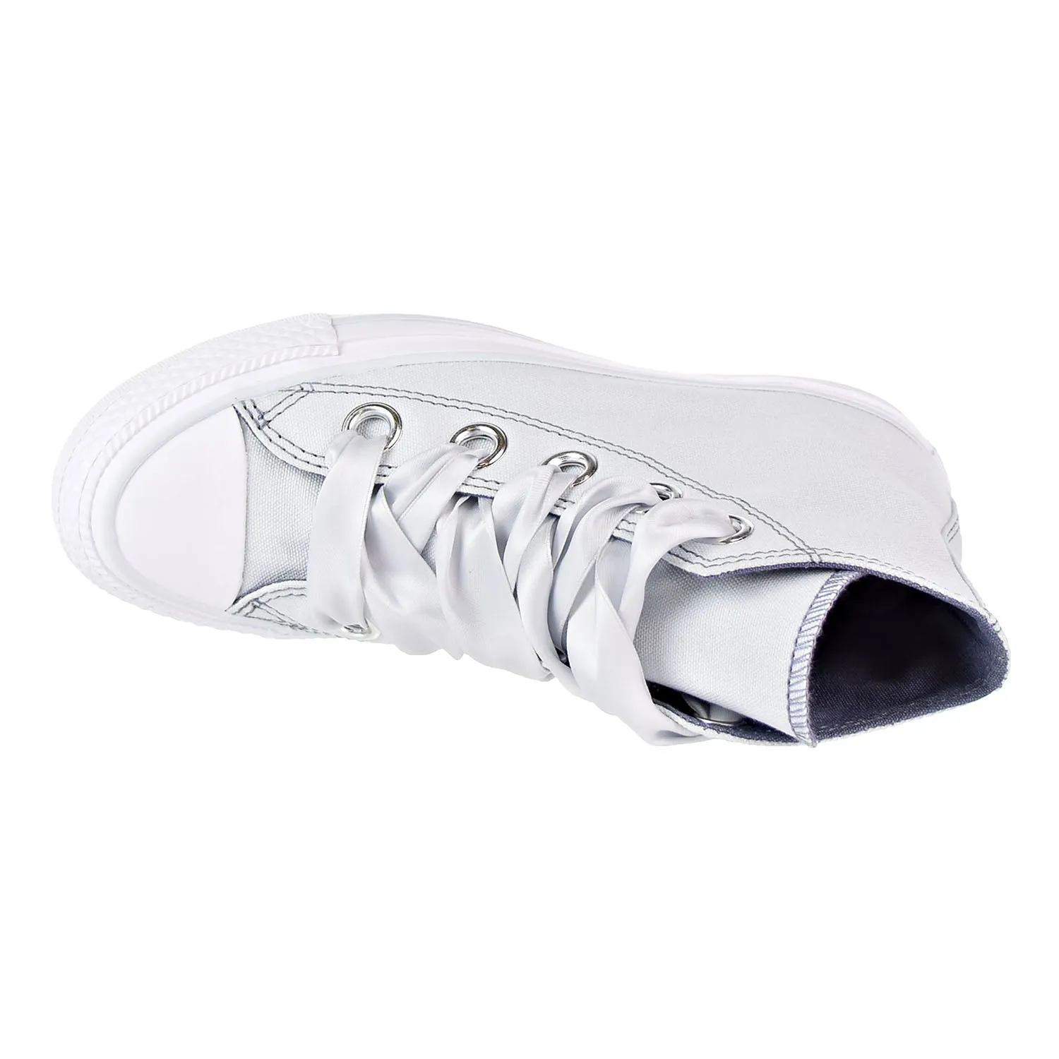 Converse Big Eyelets Hi Women's Shoes Pure Platinum/Light Carbon