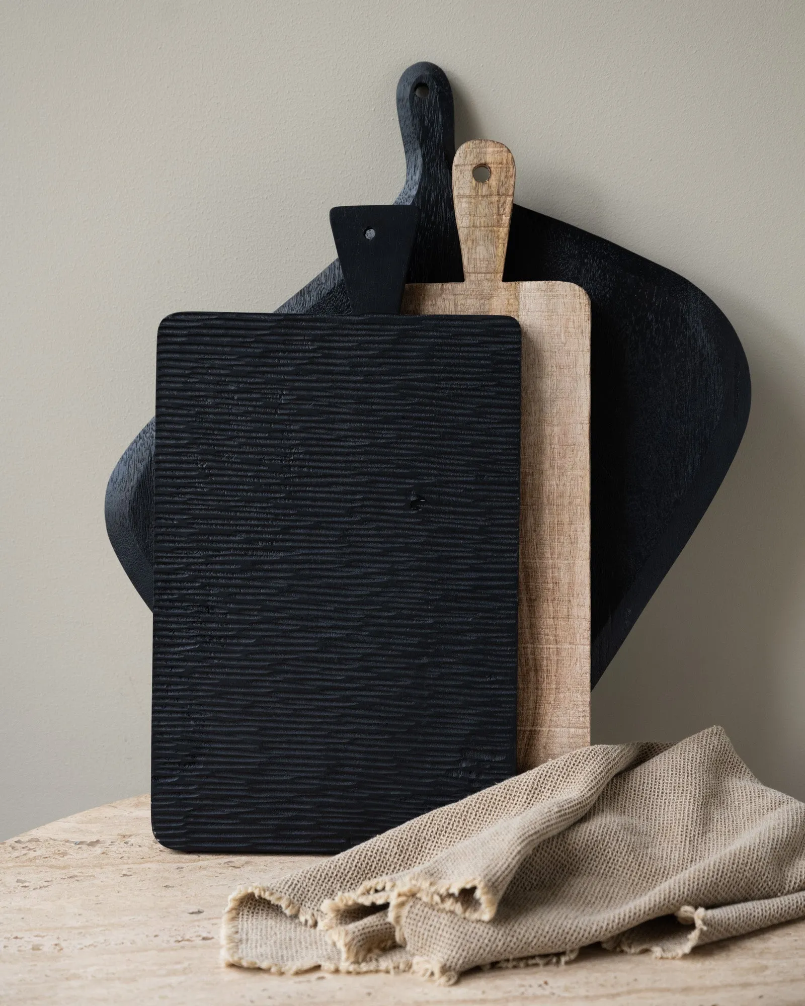 Cutting Board Rib Black