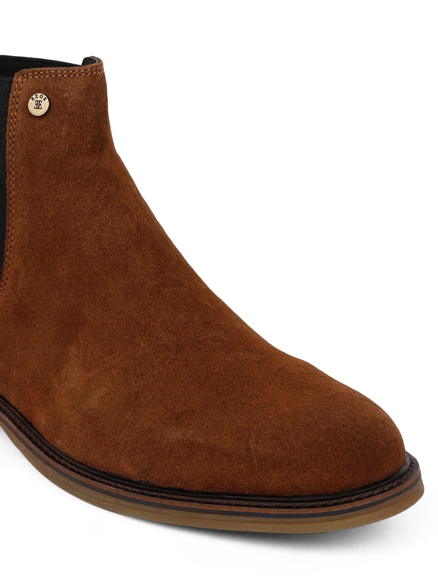 Ezok Stan Casual Brown Chelsea Boots for Men