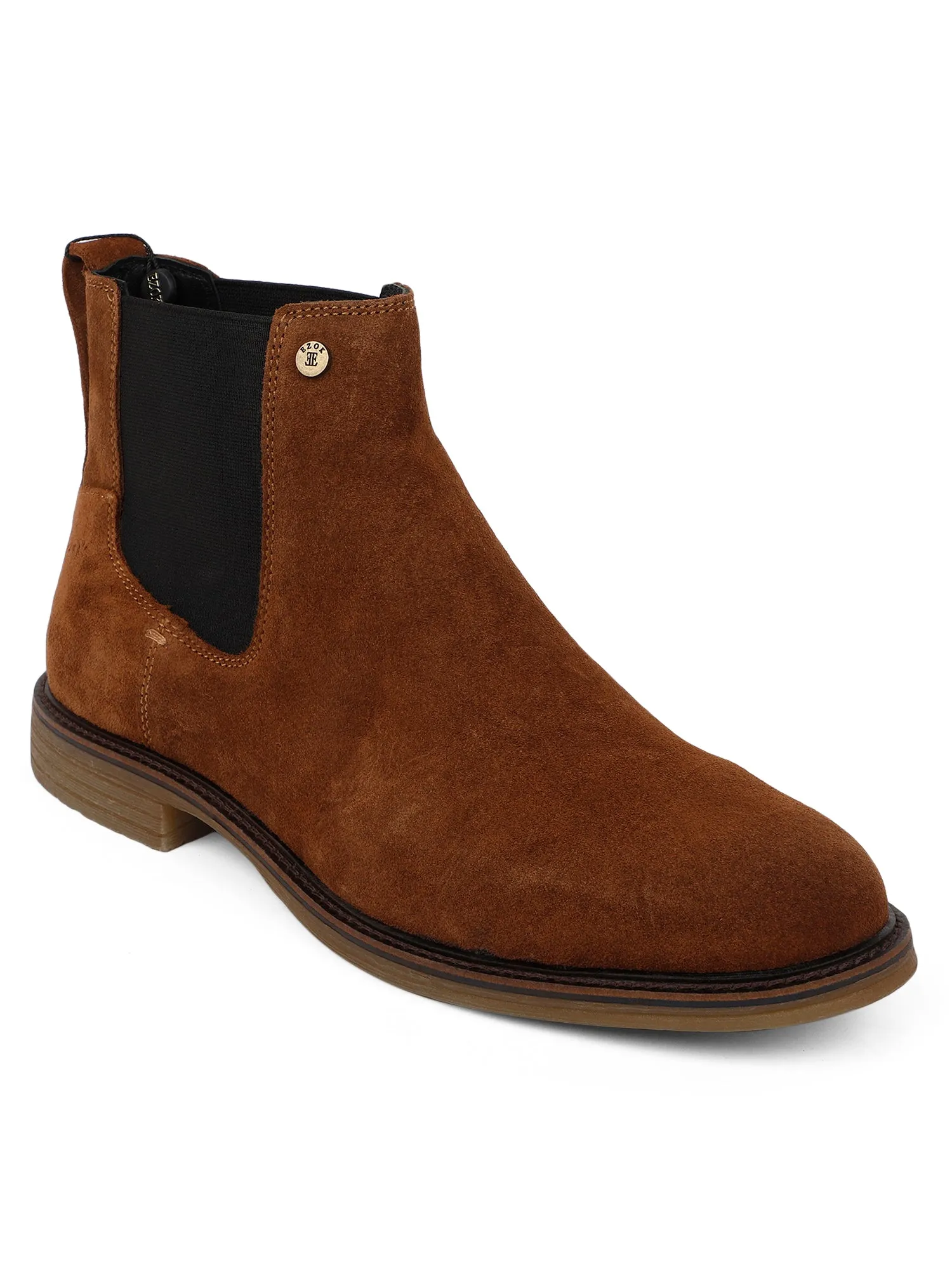 Ezok Stan Casual Brown Chelsea Boots for Men