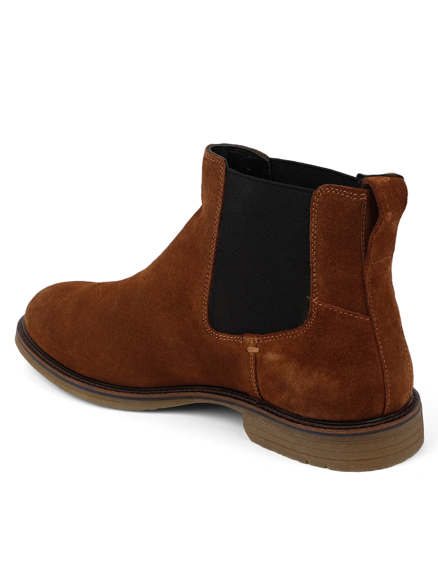 Ezok Stan Casual Brown Chelsea Boots for Men