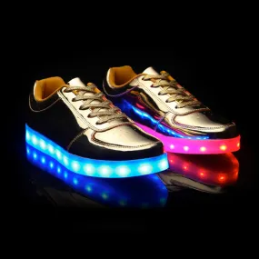 Flashez Gold LED Low Top Shoes