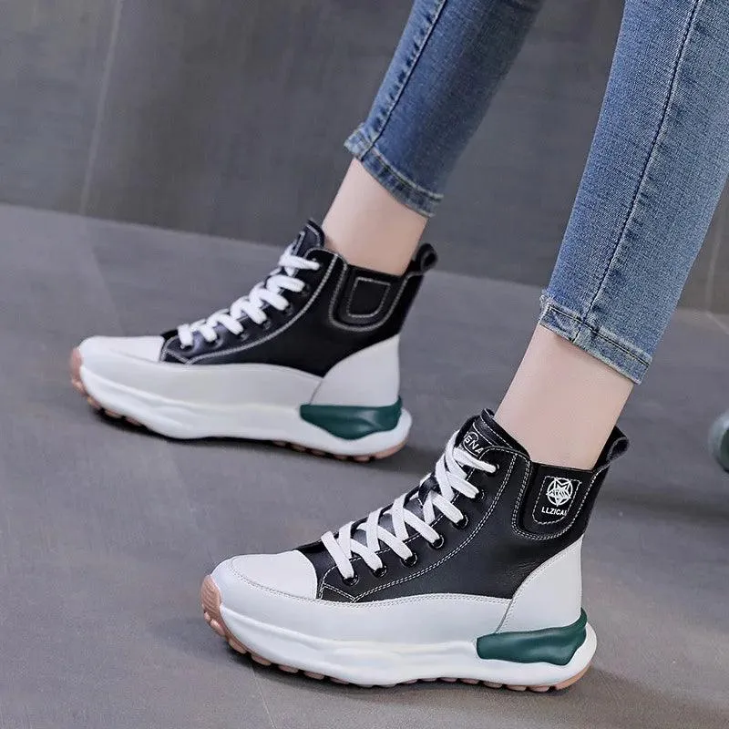 G30 Women's Casual Shoes - High Top Sneakers - Thick Soled Boots