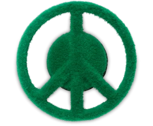 Grass Textured Peace Sign