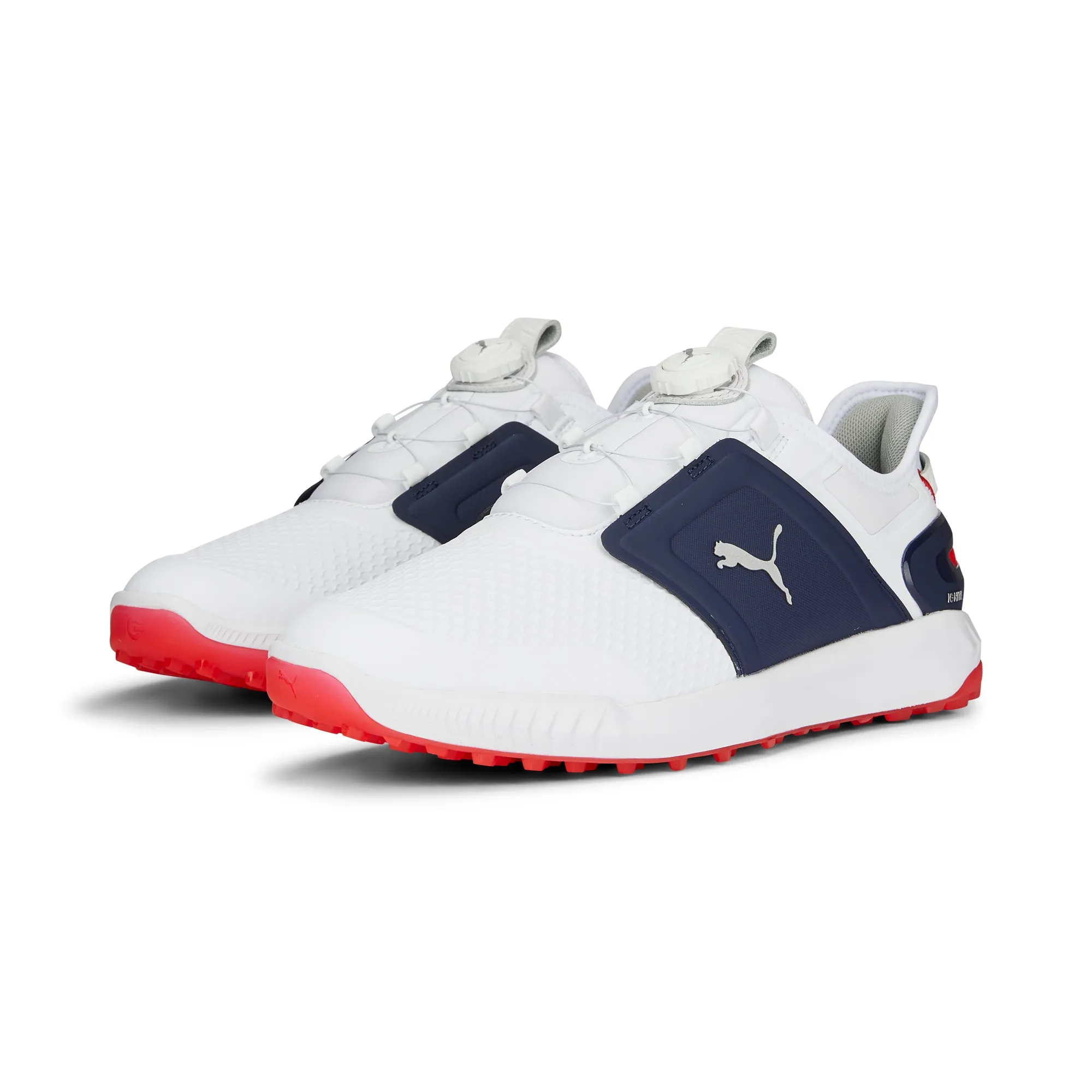 IGNITE ELEVATE DISC Spikeless Golf Shoes | Puma White / Puma Silver / Puma Navy