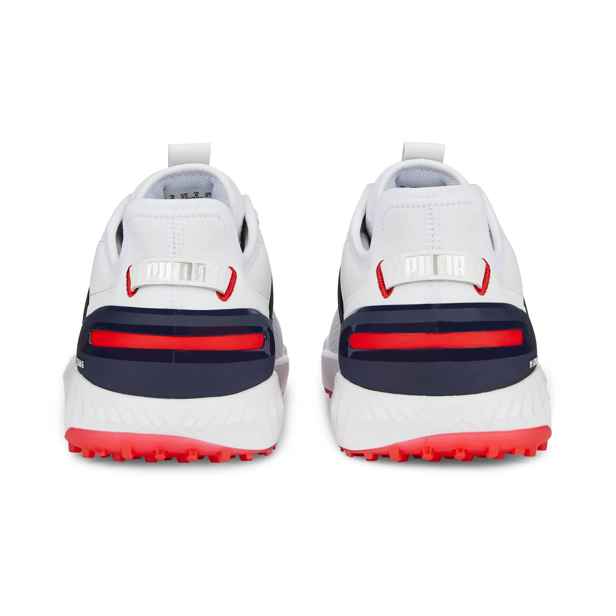 IGNITE ELEVATE Wide Spikeless Golf Shoes | Puma White / Puma Silver / Puma Navy