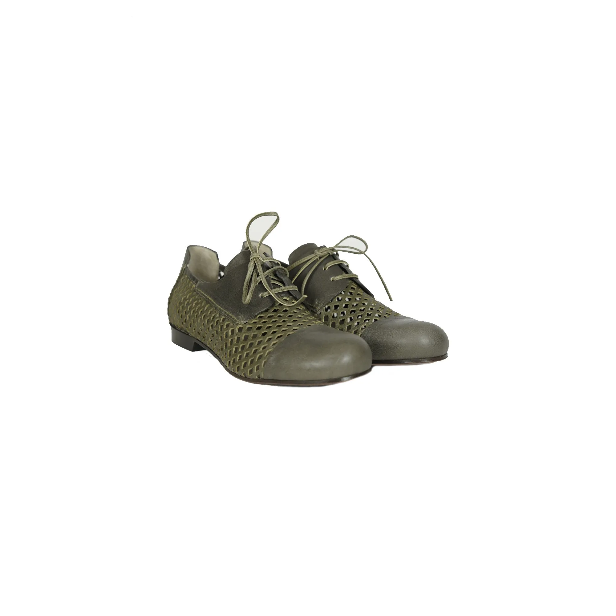 Lace-Up Shoes Messico Laserato Green