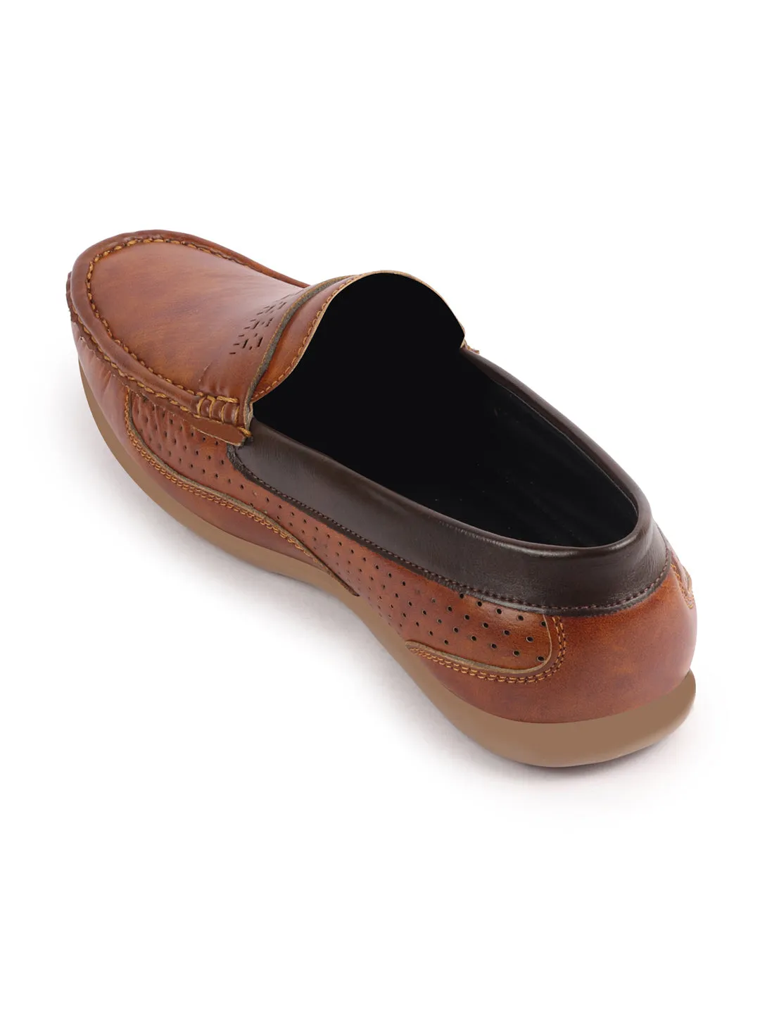 Men Tan Casual Slip-On Loafers