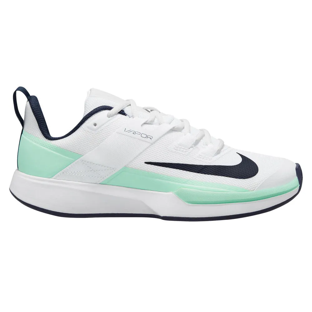 Nike Court Vapor Lite Women's Hard Court Tennis Shoes - White/Obsidian Mint Foam