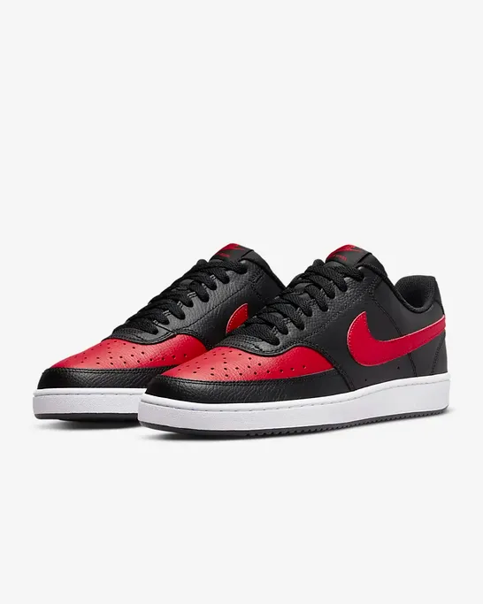 Nike men's sneaker shoe Court Vision Low DV6488 001 black-red-white