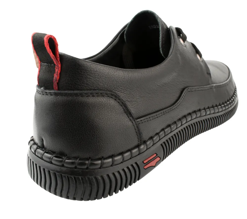 Pantofi casual, barbati, OTTER, E620022 negru, piele naturala