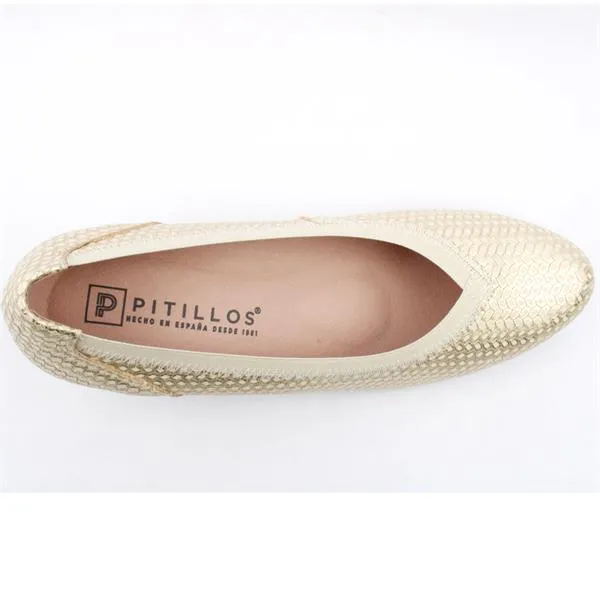 Pitillos Gold Court Shoe