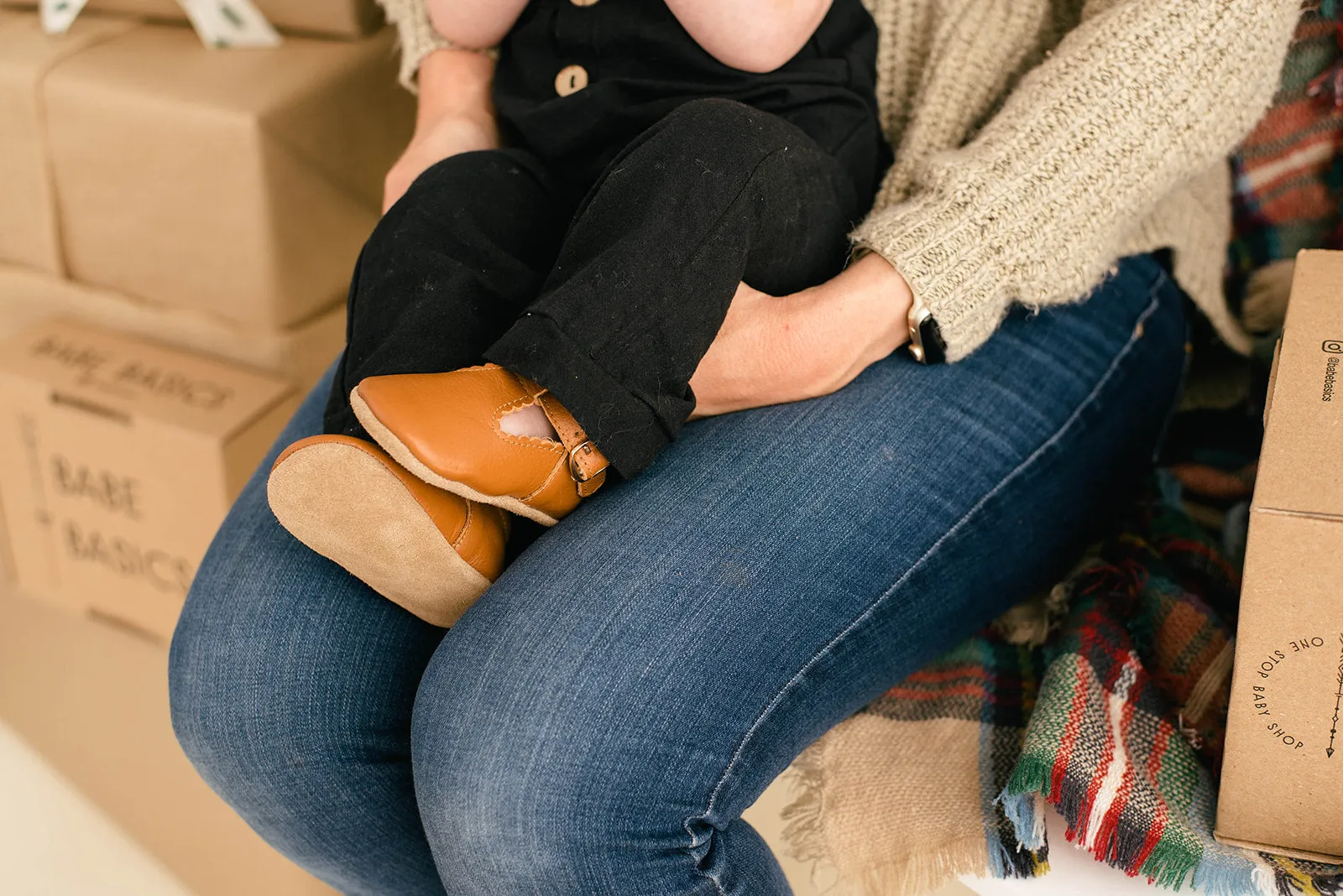 Soft-Sole Leather Mary Jane Moccasins - TAWNY