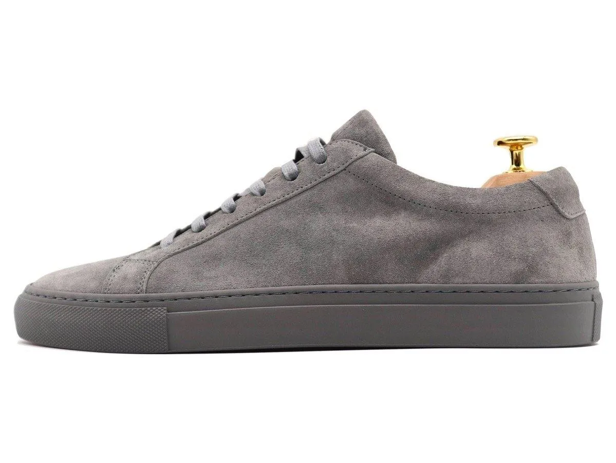 Tomlins Men's Calf Suede Low Top Sneakers - Graphite Grey