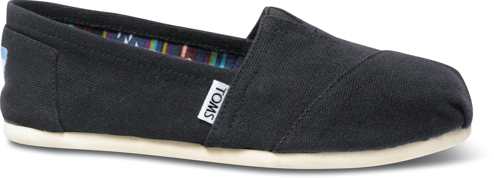 TOMS Black Canvas Classic Slip-ons