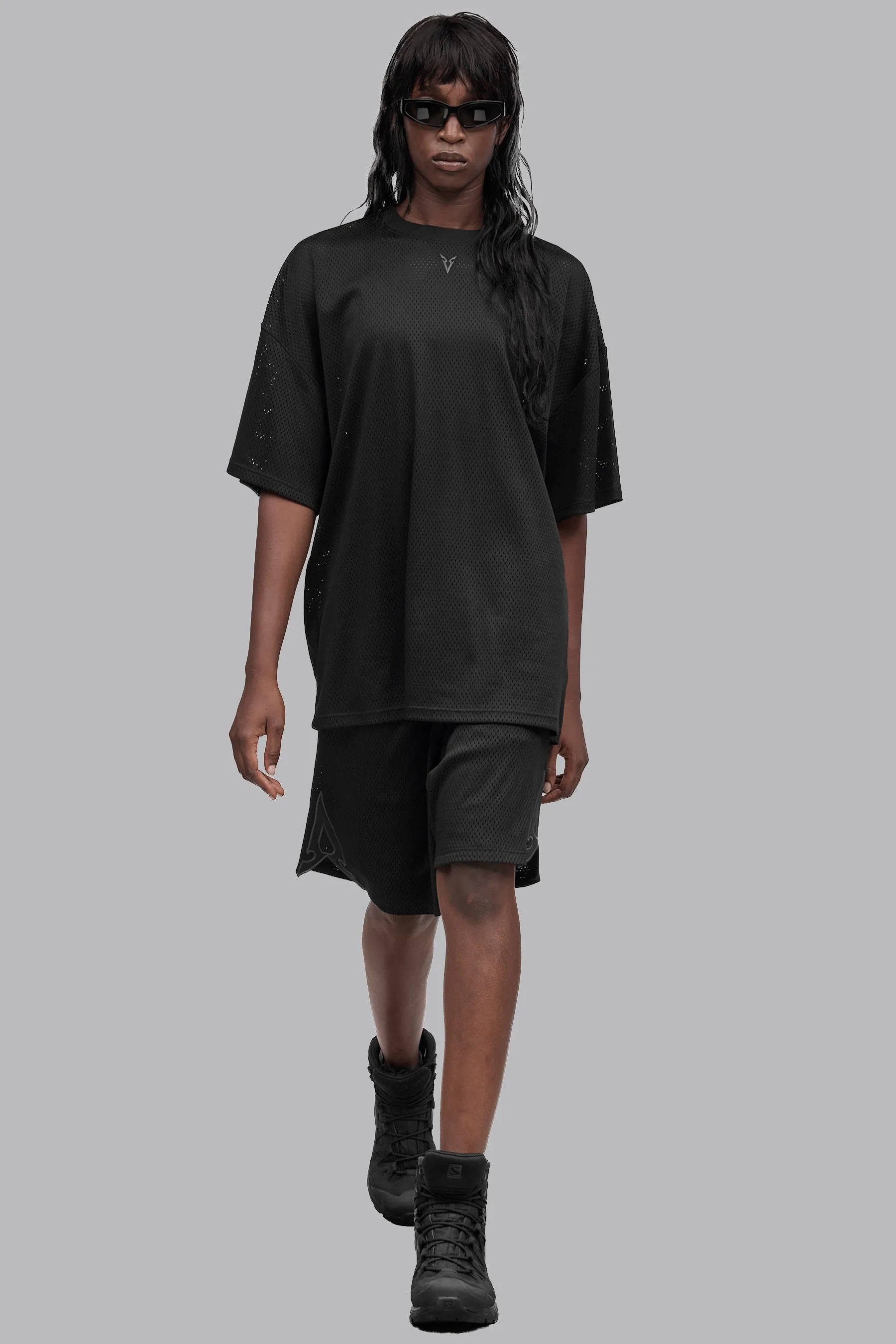 V_NET 9" BASKETBALL SHORTS - Black