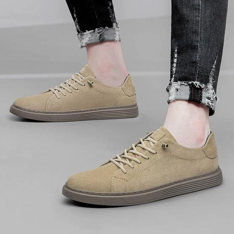 Vulcanized Leather Men's Casual Shoes: TJ411 Fashion Sneakers for Outdoor