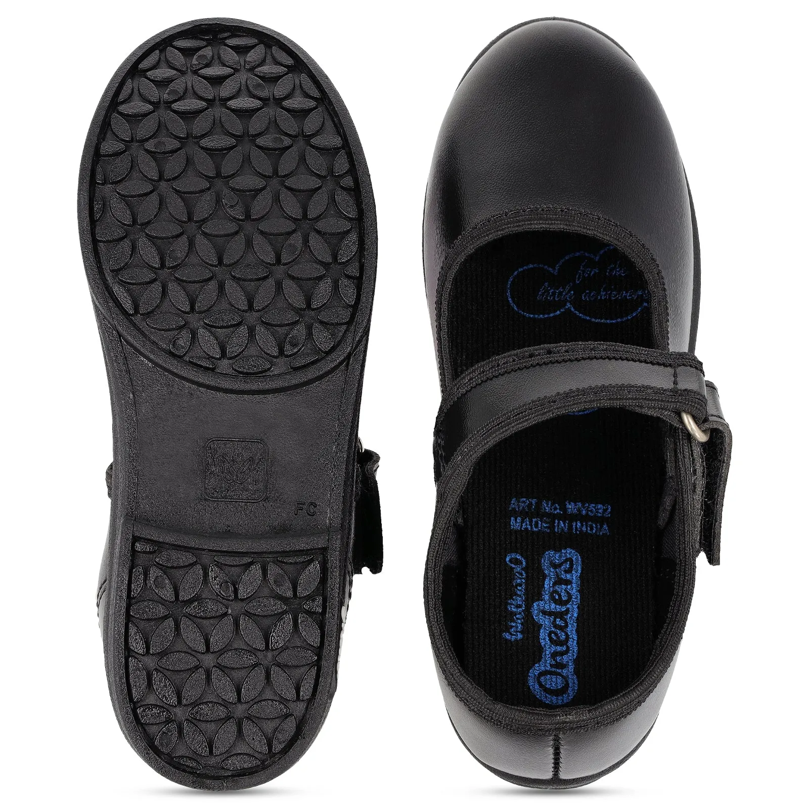 Walkaroo Girls School Shoes - WV592 Black