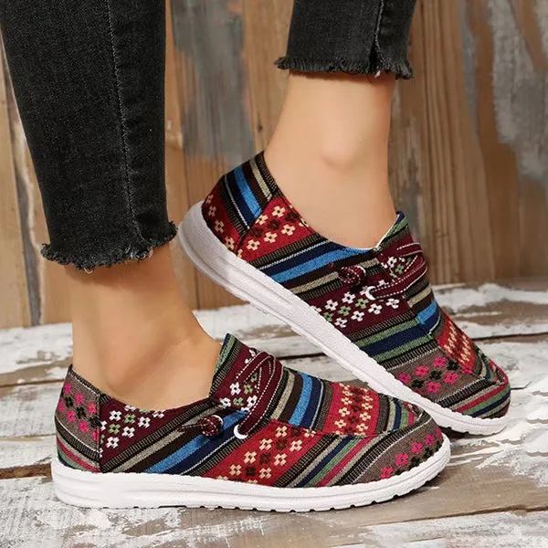 Women's Casual Ethnic Style Lightweight Canvas Shoes 90563336S