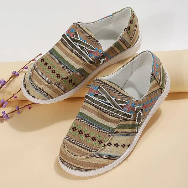 Women's Casual Ethnic Style Lightweight Canvas Shoes 90563336S