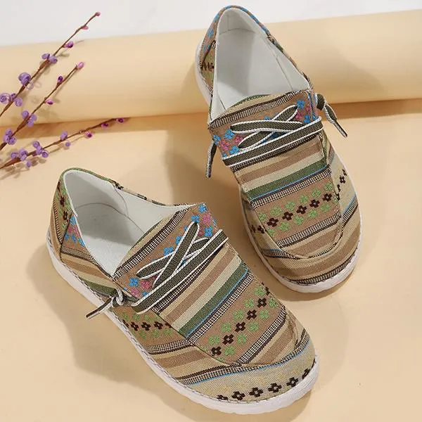 Women's Casual Ethnic Style Lightweight Canvas Shoes 90563336S