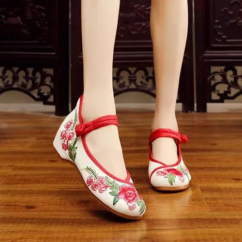 ZX653 Women's Casual Shoes - Handmade Embroidered Canvas Flats