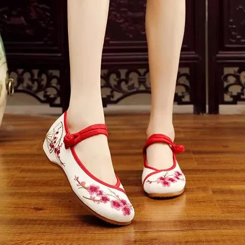 ZX653 Women's Casual Shoes - Handmade Embroidered Canvas Flats